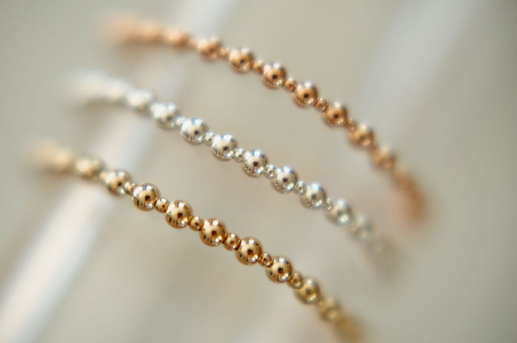 Jack - Mixed Metal Gold Fill + Sterling Silver Beaded Bracelet - WHOLESALE