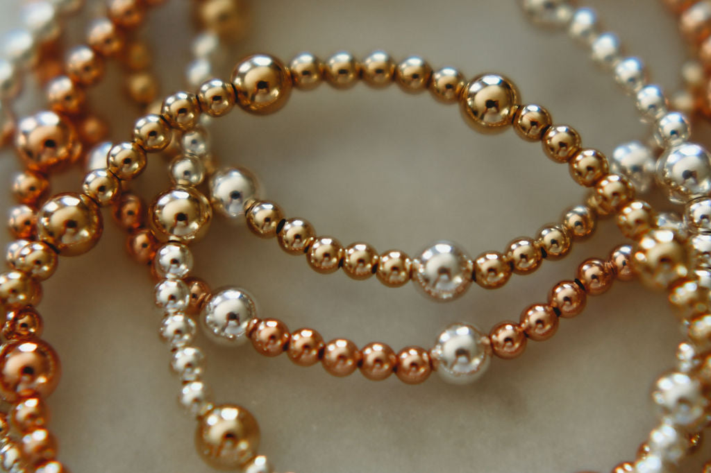 Crew - Mixed Metal Gold Fill Beaded Bracelet