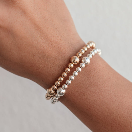 Stella Gold & Silver Beaded Bracelet