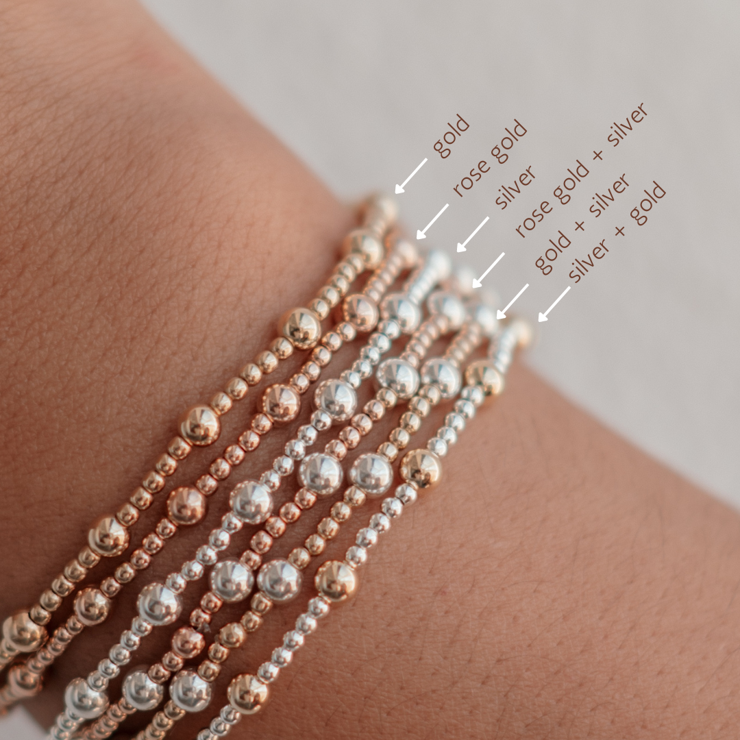 Crew - Mixed Metal Gold Fill Beaded Bracelet