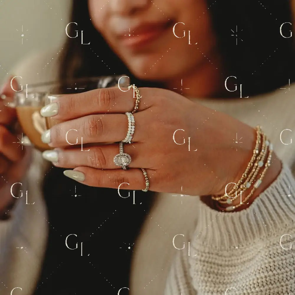 14k Gold Fill & Sterling Silver Stretchy Ring