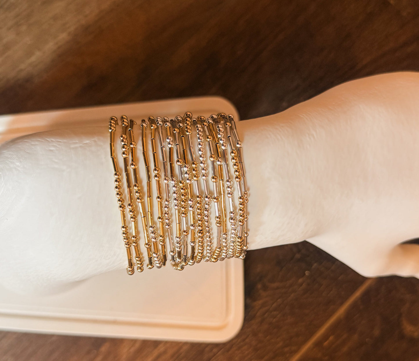 Morse Code Bracelet - 14k Gold Fill or Sterling Silver (small)