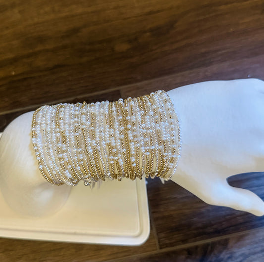 Pearl Morse Code Bracelet - 14k Gold Fill or Sterling Silver