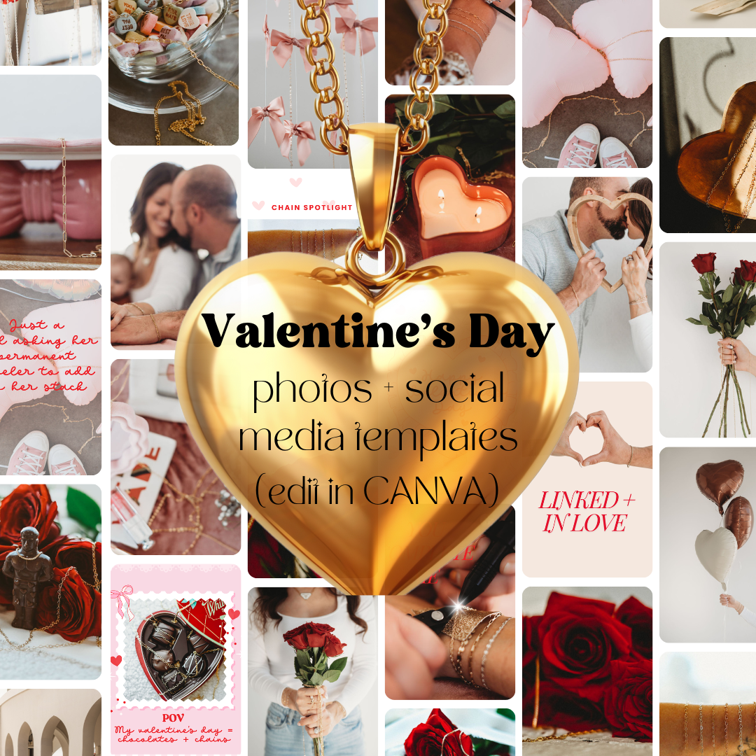 Valentine's Day Photos and Editable Social Media Templates