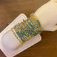 Turquoise Morse Code Bracelet - 14k Gold Fill or Sterling Silver