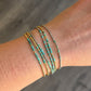 Turquoise Morse Code Bracelet - Stainless Steel