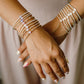 Opalite Heart 14k Gold Fill and Sterling Silver Beaded Bracelet