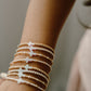 Opalite Cross 14k Gold Fill and Sterling Silver Bracelet