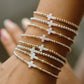 Opalite Cross 14k Gold Fill and Sterling Silver Bracelet