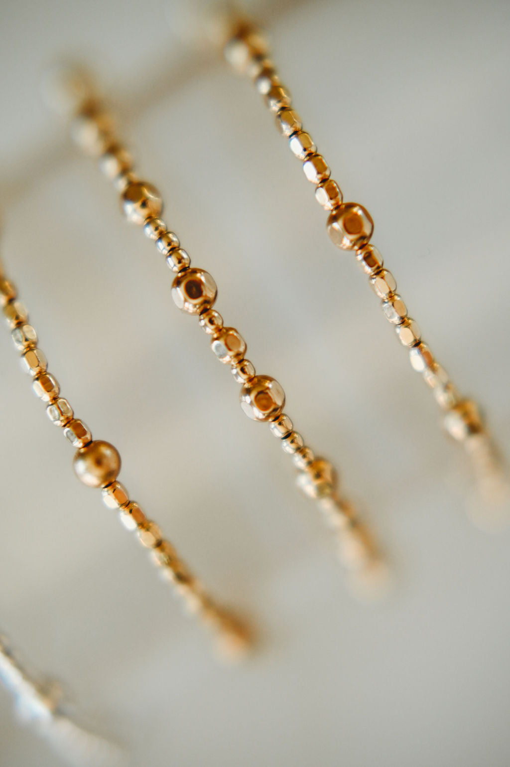 Faceted Gold Beaded Bracelet - WHOLESALE