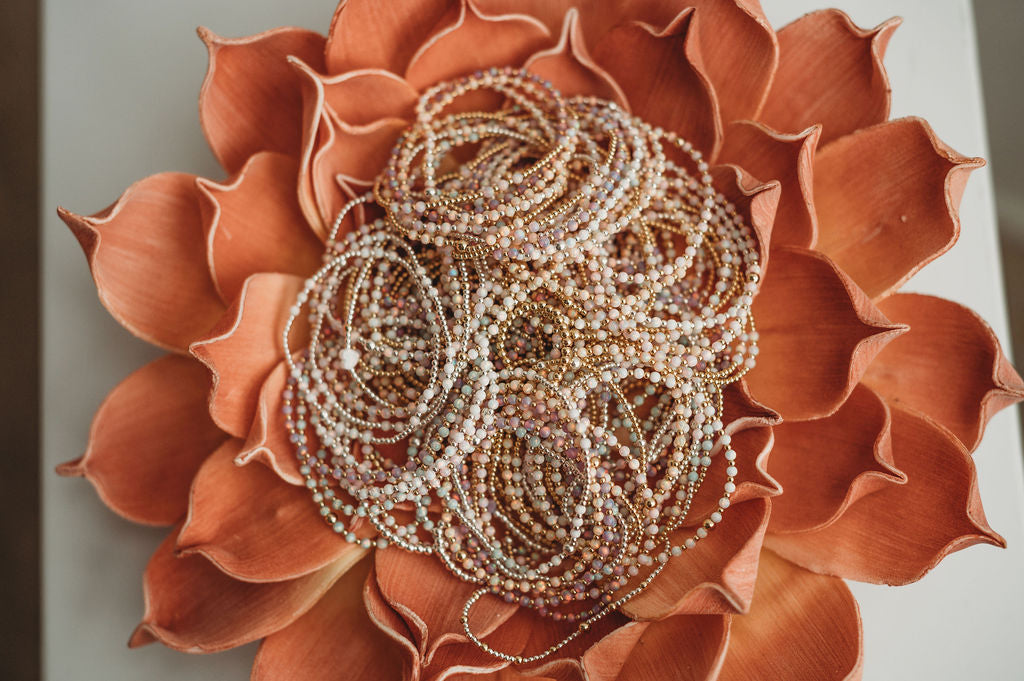 Ezra Opalite 14k Gold Fill and Sterling Silver Beaded Bracelet