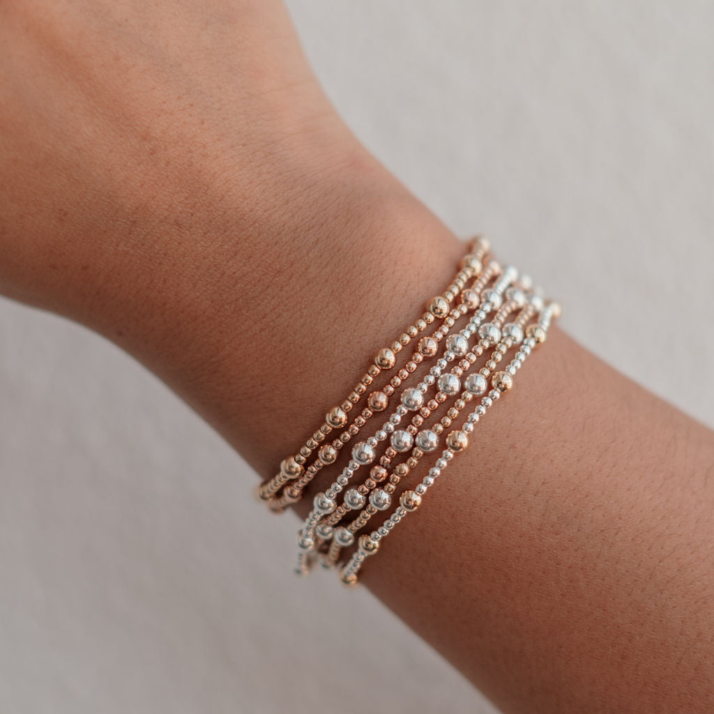 Crew - Mixed Metal Gold Fill Beaded Bracelet