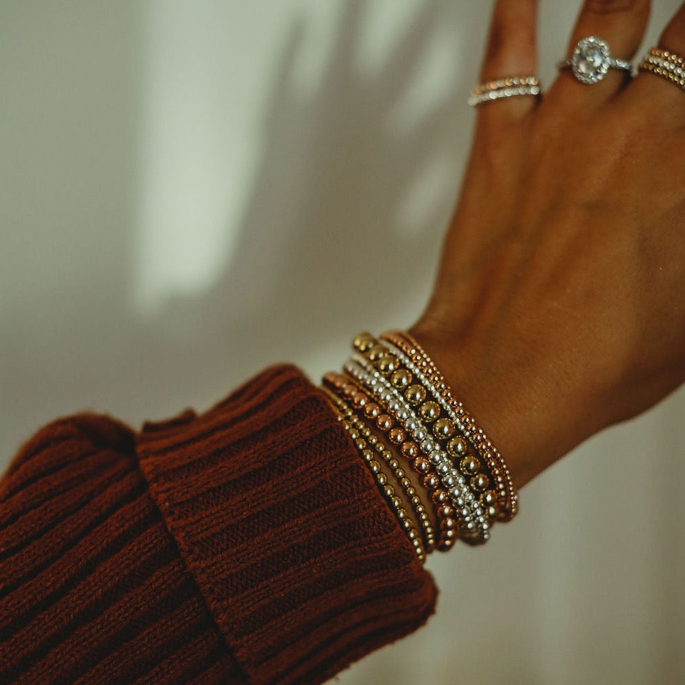 Simply Beaded Sterling Silver Bracelet