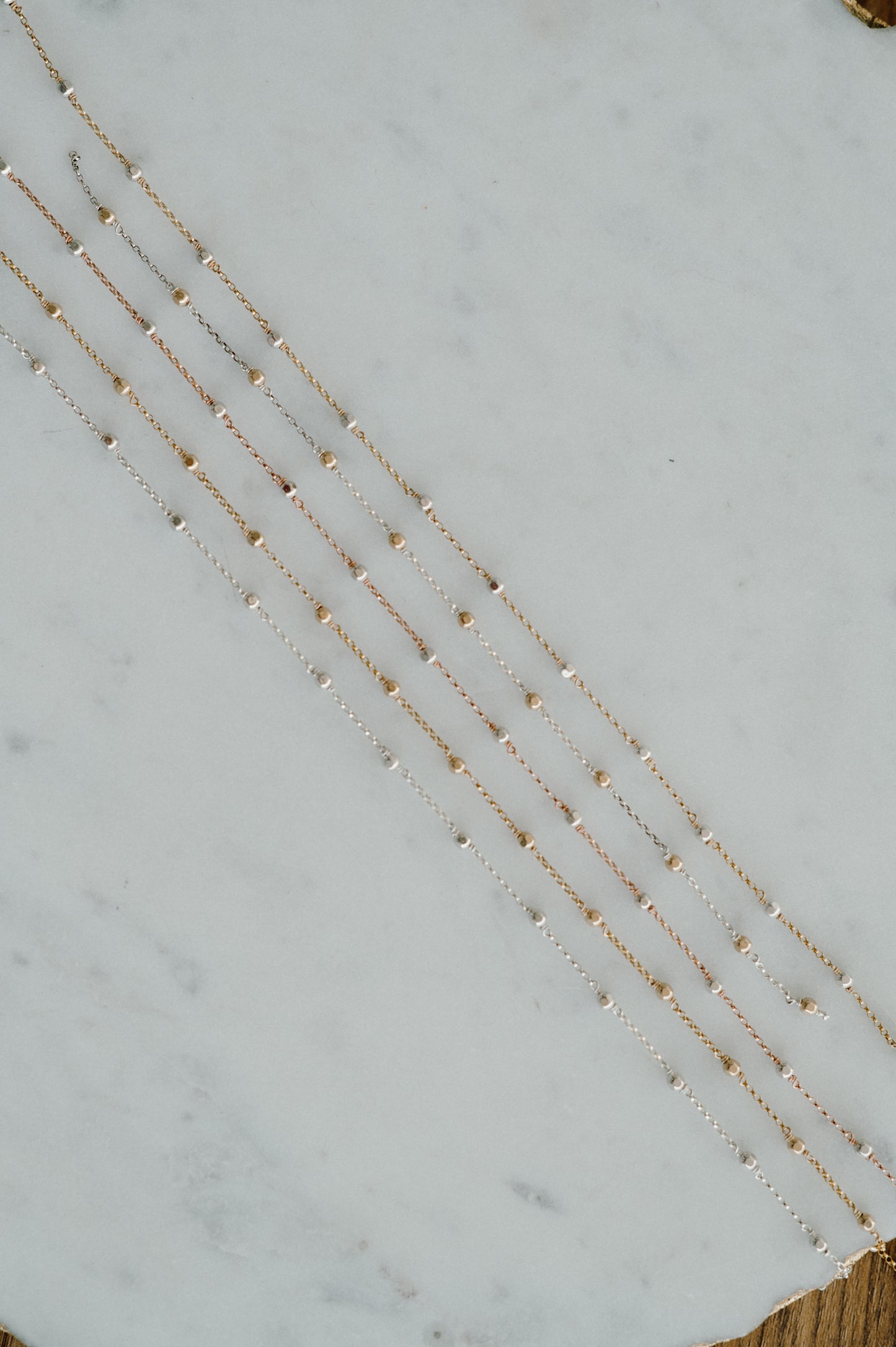 3mm Faceted Satellite Mixed Metal Permanent Jewelry Chain (3 feet) PREORDER