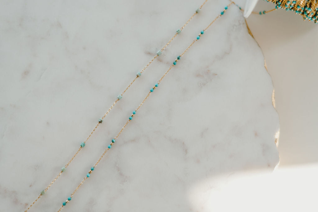 READY TO SHIP Turquoise Permanent Jewelry Chain (3 feet)