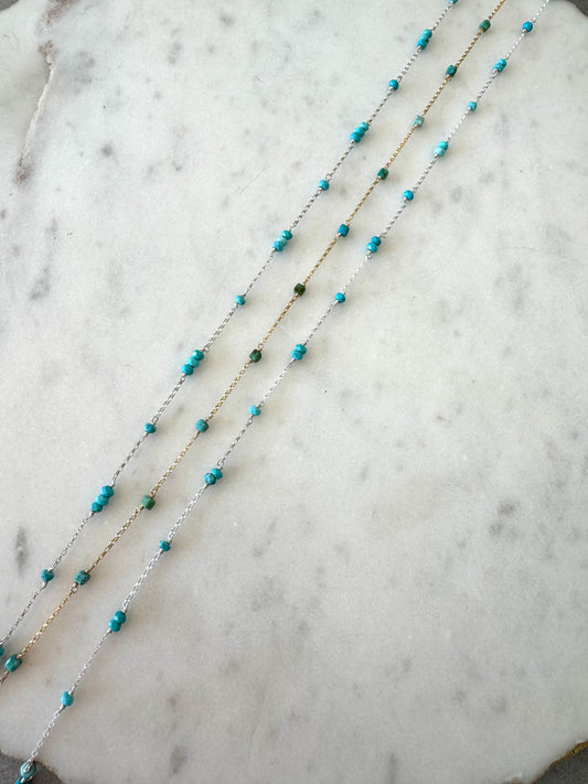 READY TO SHIP Turquoise Permanent Jewelry Chain (3 feet)