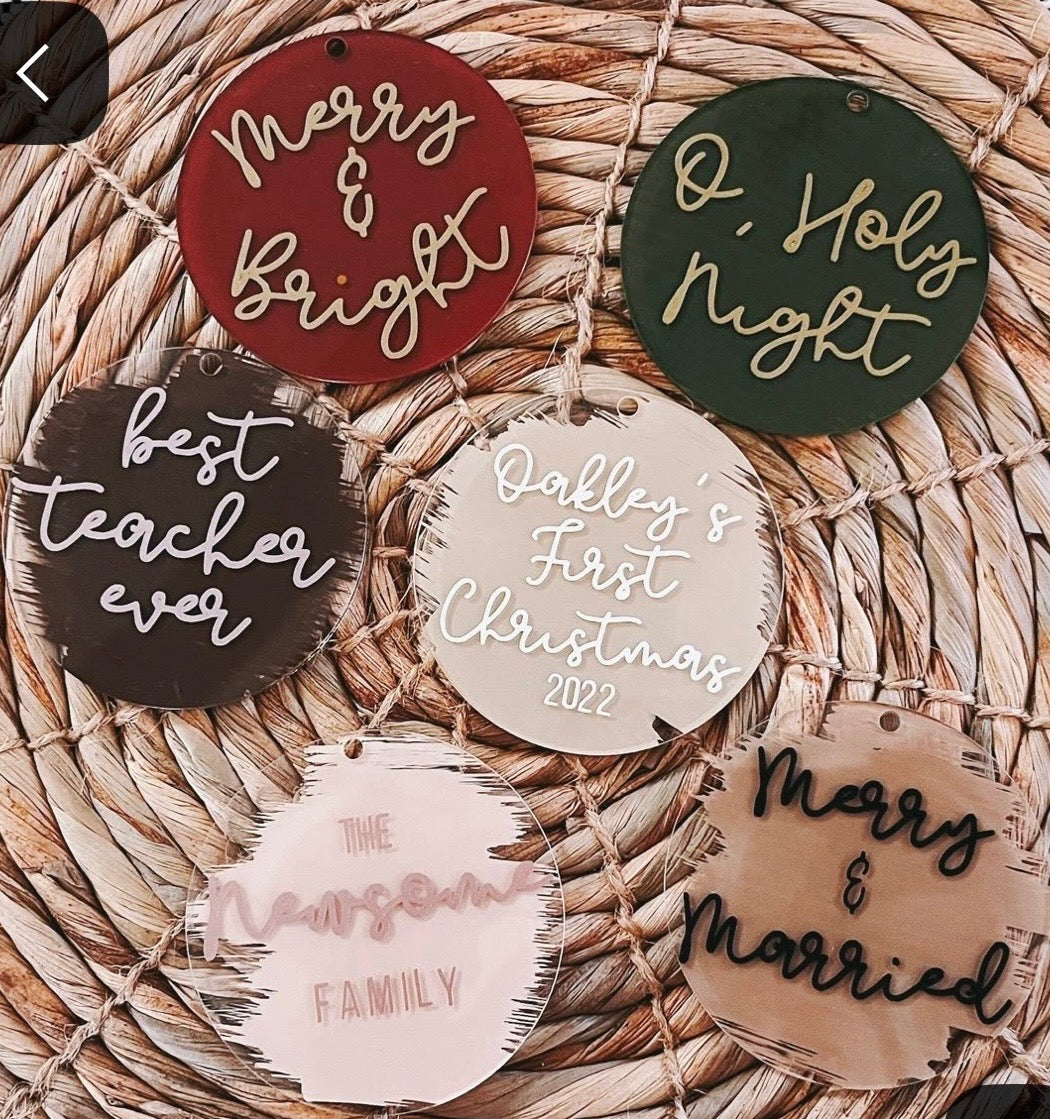 Create your own Custom Holiday Ornament Dec 3 - 6pm