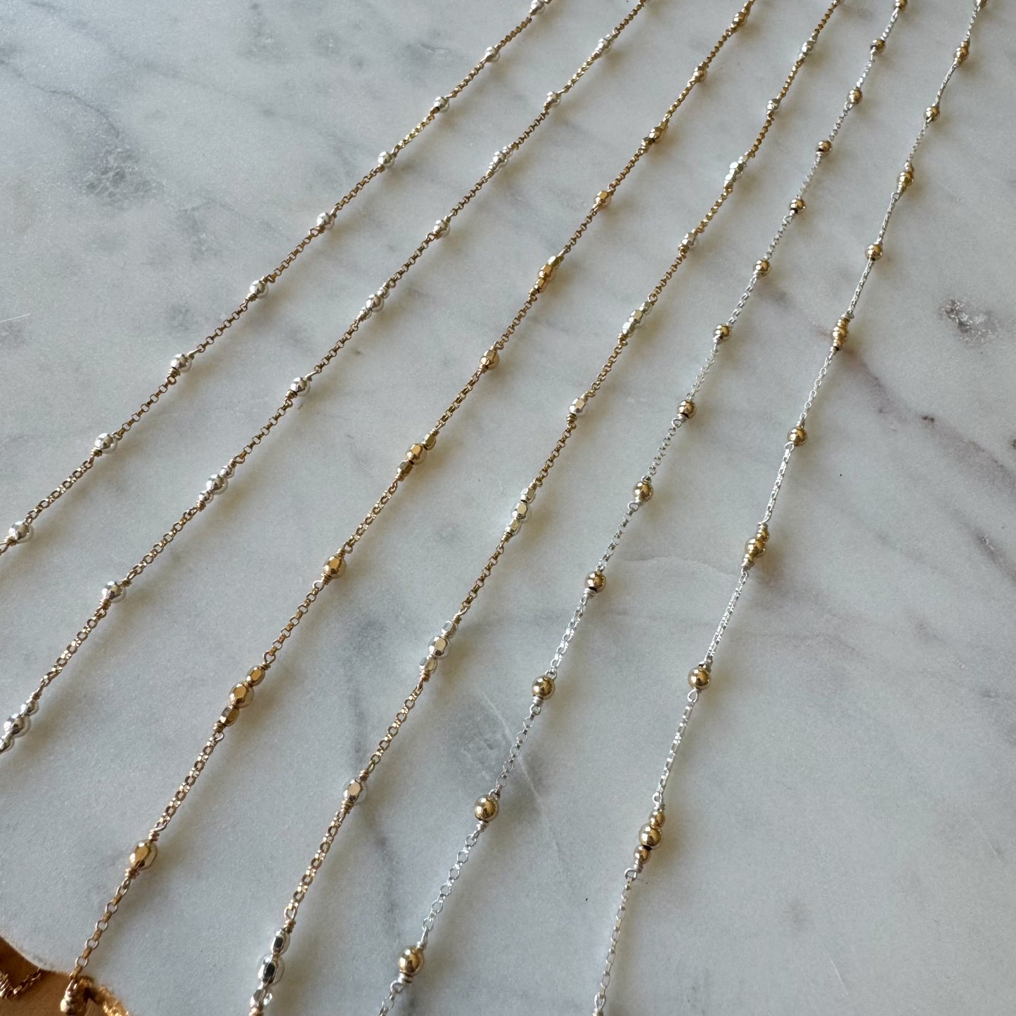 READY TO SHIP Mixed Metal Satellite Chain (3 feet)