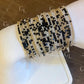 Black Onyx Morse Code Bracelet - 14k Gold Fill or Sterling Silver