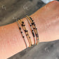 Black Onyx Morse Code Bracelet - Stainless Steel