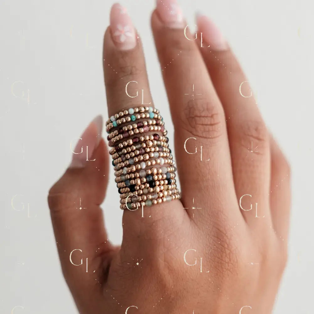 Blake Birthstone Gold Fill Sterling Silver Ring