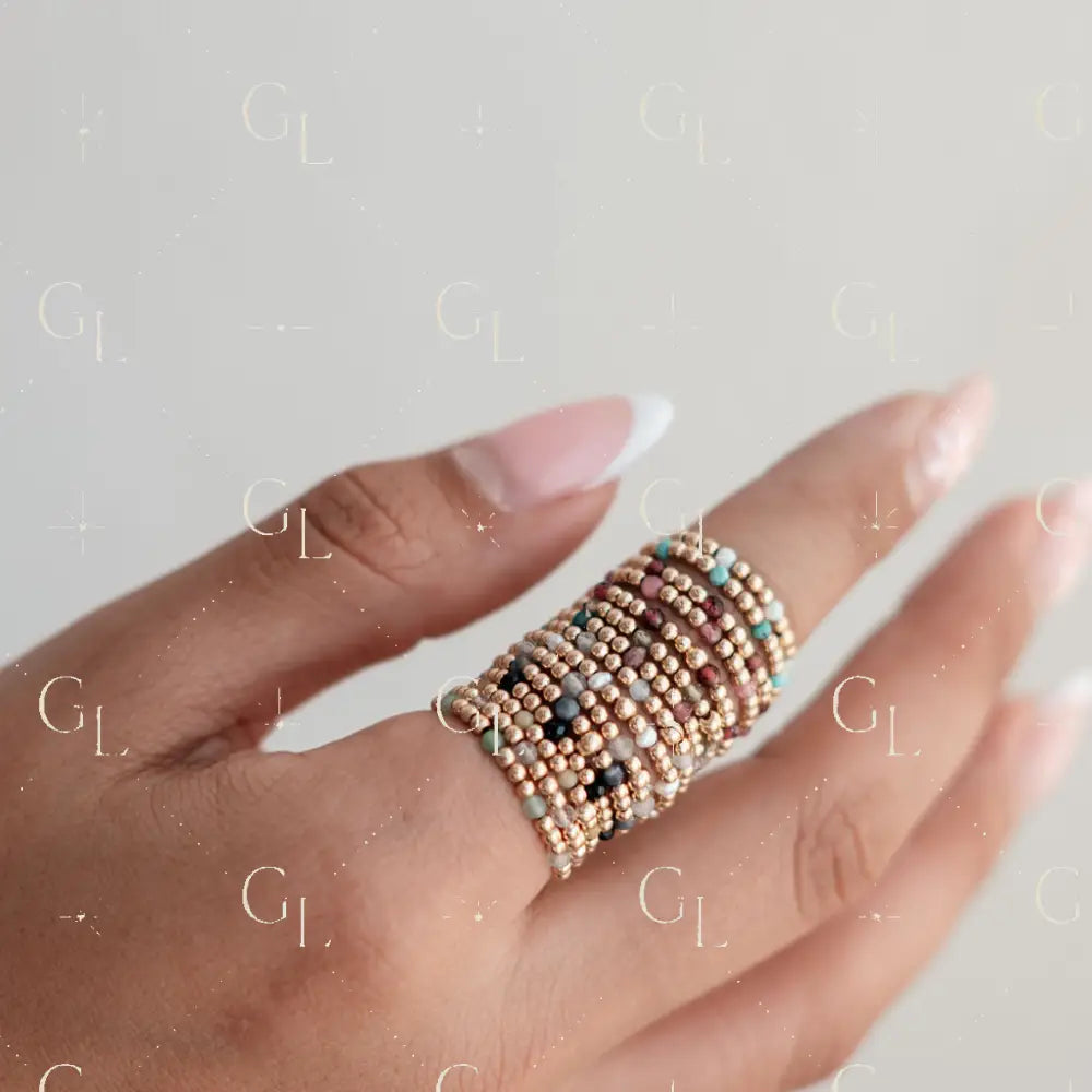 Blake Birthstone Gold Fill Sterling Silver Ring