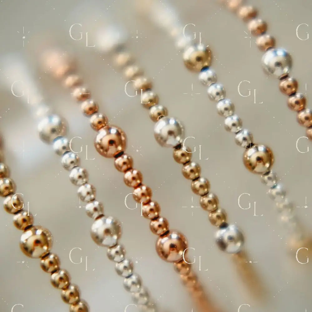 Crew - Mixed Metal Gold Fill Beaded Bracelet