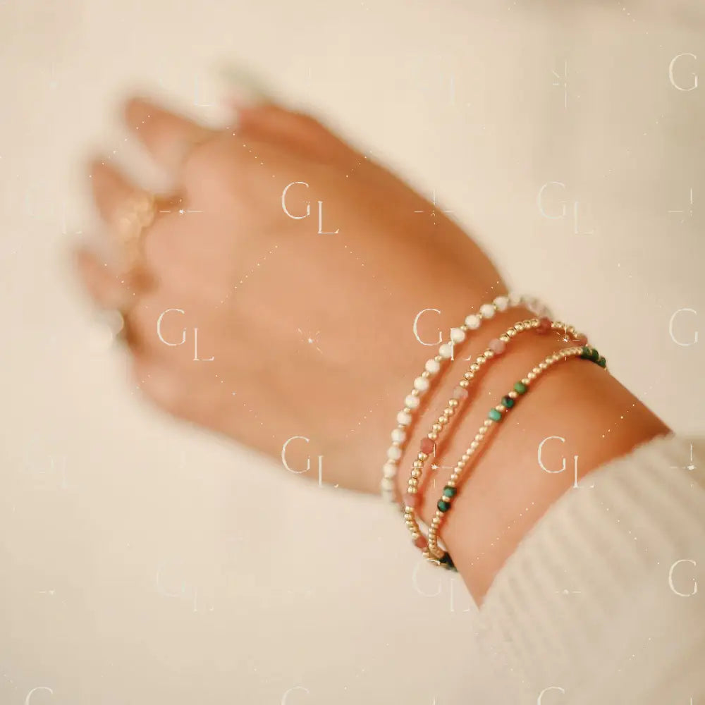 Ezra Birthstone Gemstone Beaded Bracelet