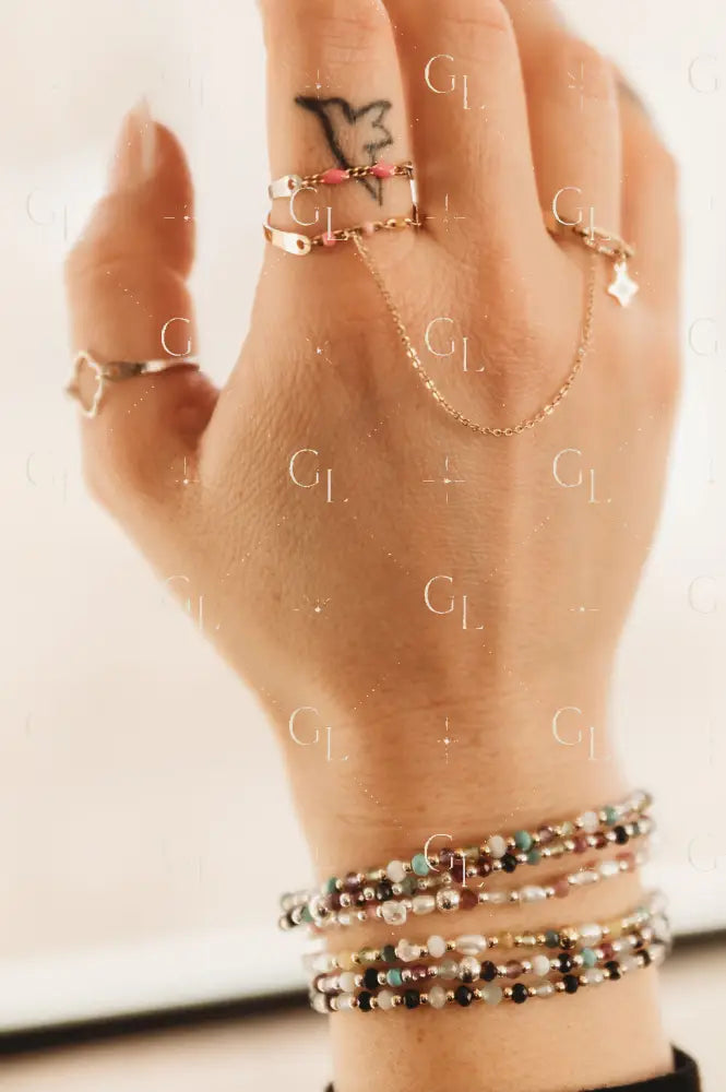 Gemline Collection- Ezra 14k Gold Fill + Sterling Silver Custom Birthstone Bracelet