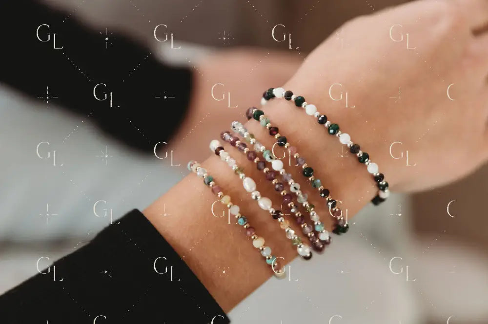 Gemline Collection- Ezra 14k Gold Fill + Sterling Silver Custom Birthstone Bracelet