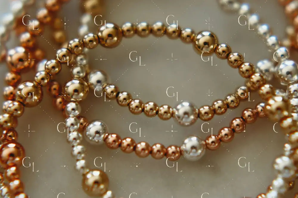 Hayes - Mixed Metal Gold Fill Beaded Bracelet