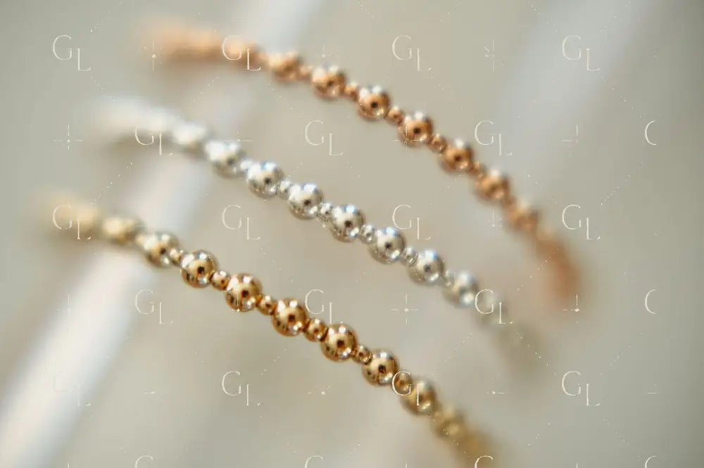 Jack - Mixed Metal Gold Fill + Sterling Silver Beaded Bracelet