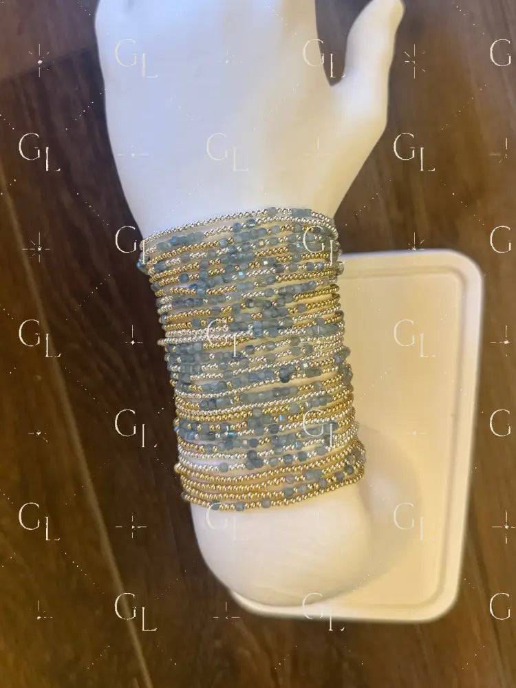 Kyanite Morse Code Bracelet - 14k Gold Fill or Sterling Silver