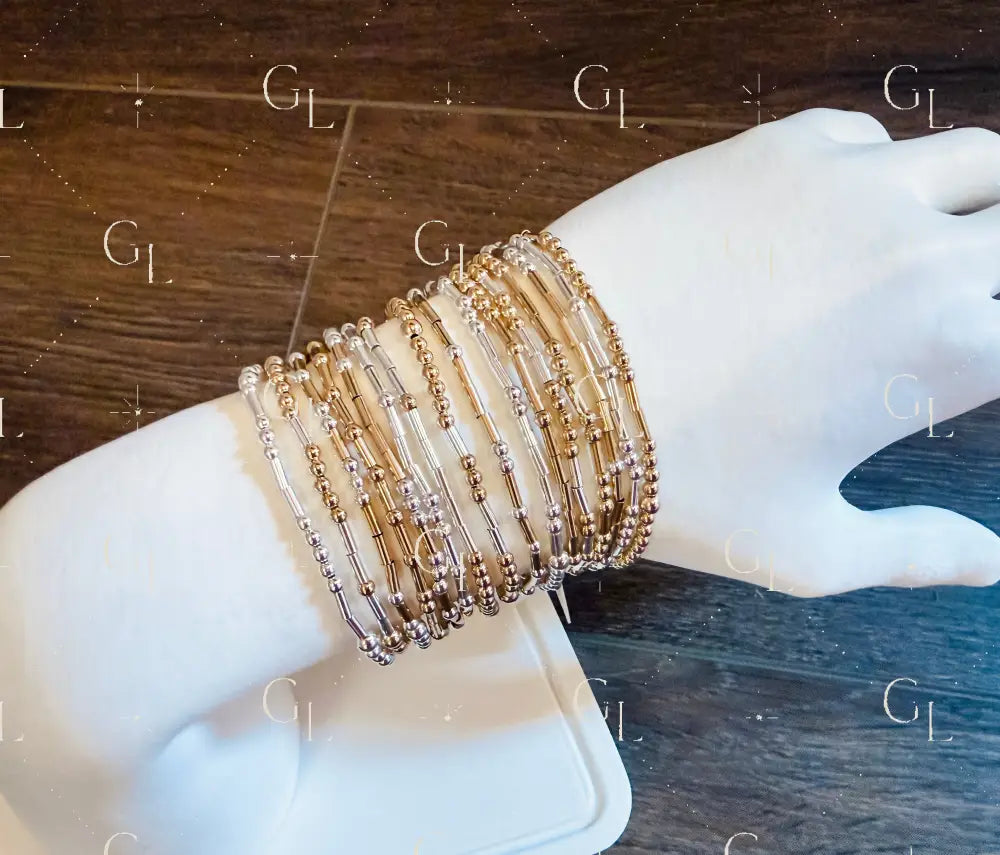 Morse Code Bracelet - 14k Gold Fill or Sterling Silver (Large)