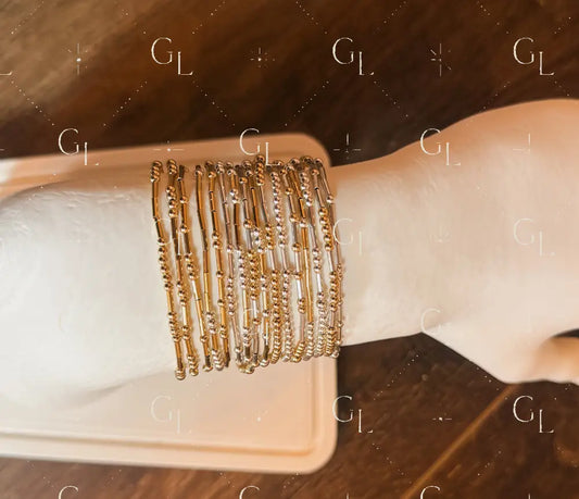 Morse Code Bracelet - 14k Gold Fill or Sterling Silver (small)