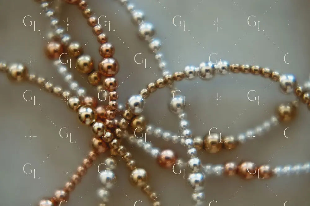 Oaklyn - Mixed Metal Gold Fill + Sterling Silver Beaded Bracelet