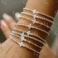 Opalite Cross 14k Gold Fill and Sterling Silver Bracelet
