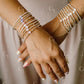 Opalite Heart 14k Gold Fill and Sterling Silver Beaded Bracelet