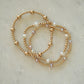 Pearl 14k Gold Fill and Sterling Silver Beaded Bracelet
