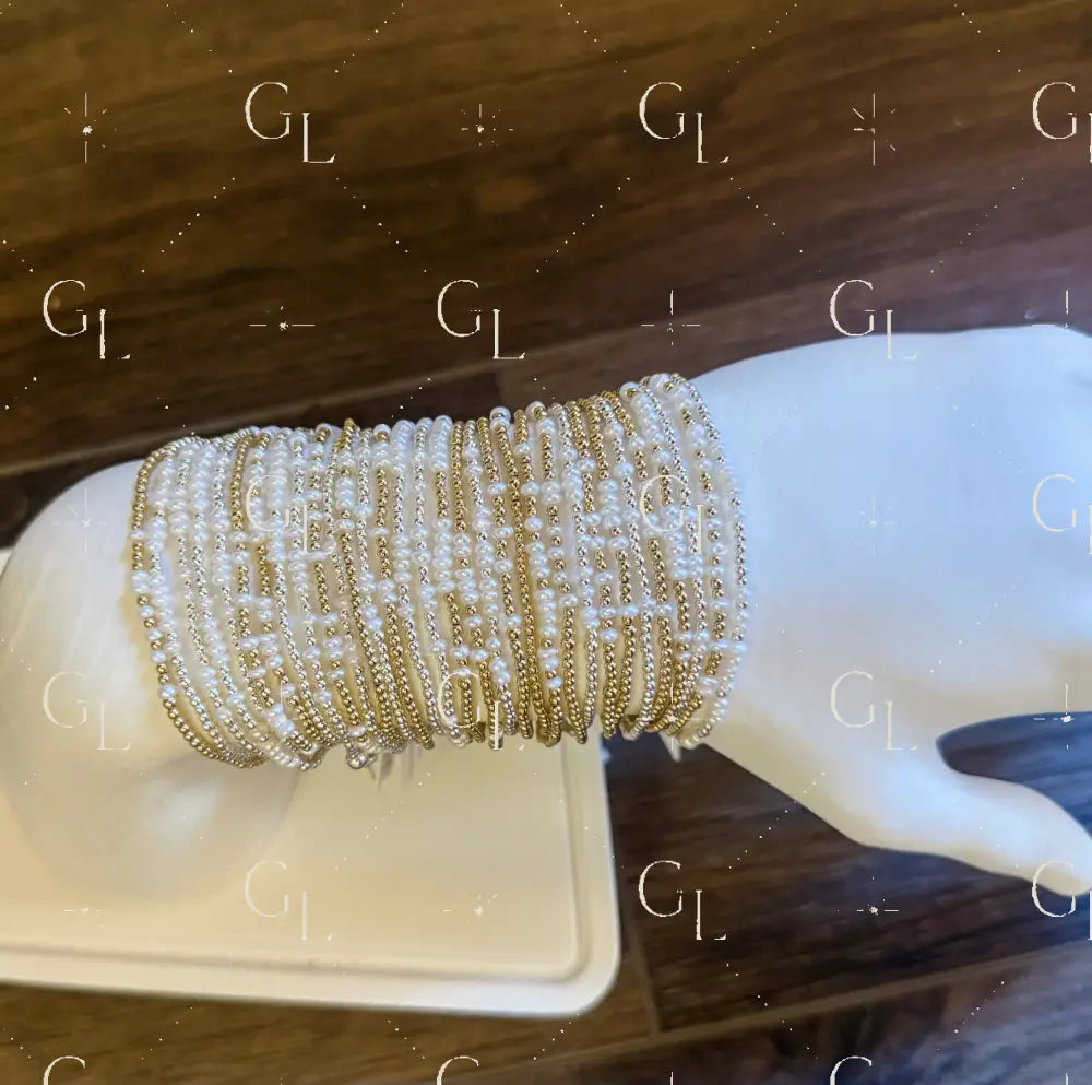 Pearl Morse Code Bracelet - 14k Gold Fill or Sterling Silver