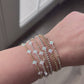 Opalite Clover 14k Gold Fill and Sterling Silver Bracelet