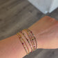 Watermelon Tourmaline Morse Code Bracelet - Stainless Steel