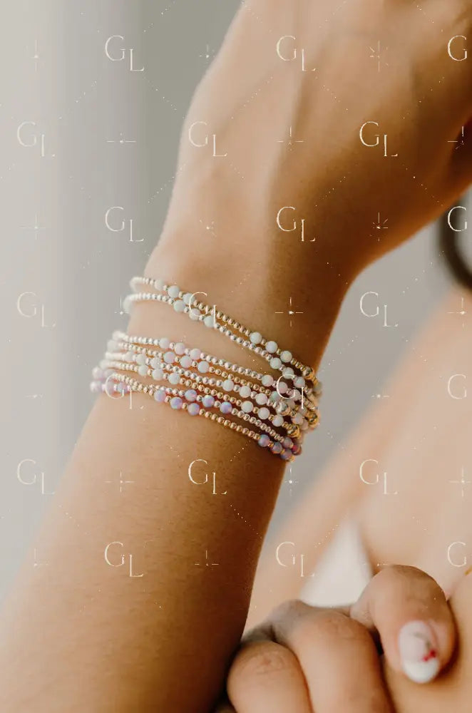 Ruthie Opalite 14k Gold Fill and Sterling Silver Beaded Bracelet