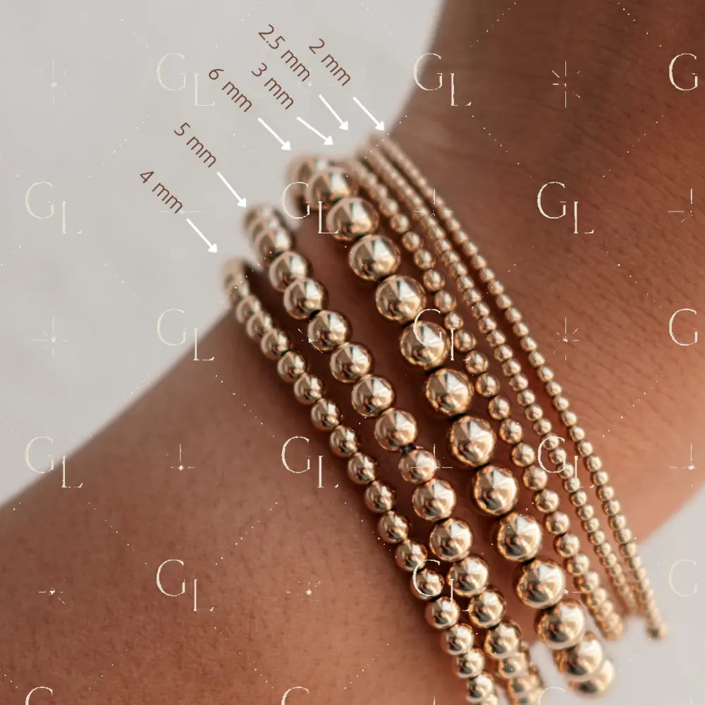 Simply Beaded 14k Gold Fill Bracelet - 6.5 inches / 2 mm