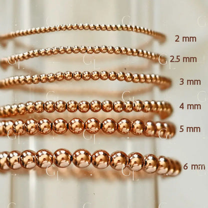 Simply Beaded 14k Rose Gold Fill Bracelet - 6.25 inches / 2 mm
