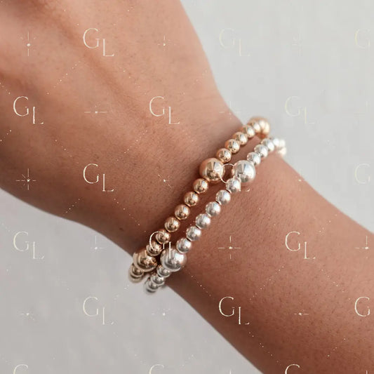 Stella Gold & Silver Beaded Bracelet