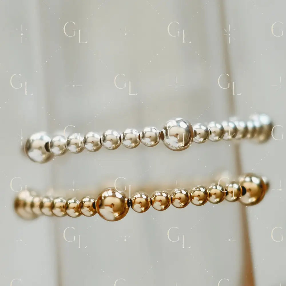 Stella Gold & Silver Beaded Bracelet