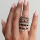 Sunny Birthstone Gold Fill Sterling Silver Stretchy Ring