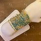 Turquoise Morse Code Bracelet - 14k Gold Fill or Sterling Silver
