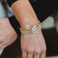 Opalite Evil Eye 14k Gold Fill and Sterling Silver Beaded Bracelet